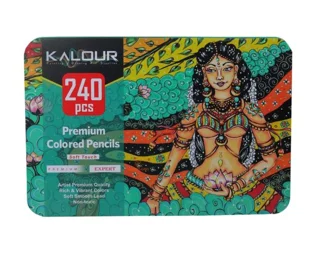 مداد رنگی 240 رنگ جعبه فلزی کالور KALOUR